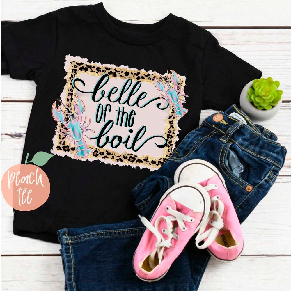 Belle of the Boil Toddler Girl Crawfish Tee